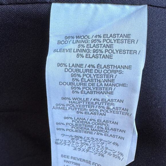 J. CREW Tollegno 1035 Wool Blend BiStretch Navy Blazer - Picture 7 of 7